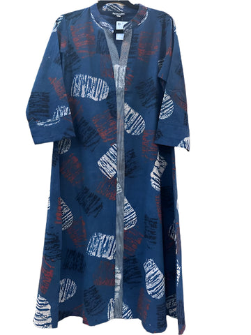 Cotton Dress#Oval_Navy_S