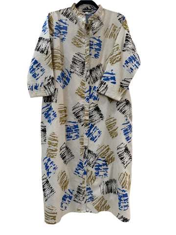 Cotton Dress#Ivory Oval _L