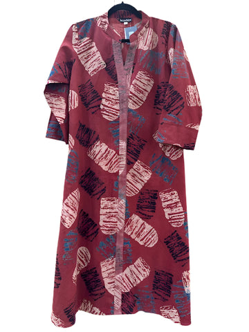 Cotton Dress#Maroon Oval _S