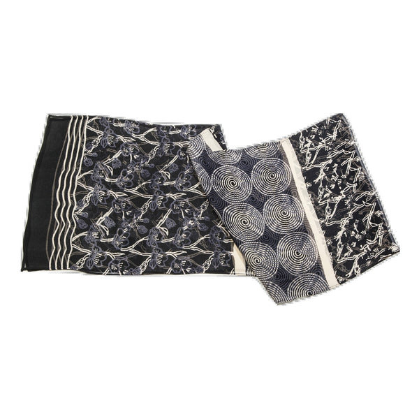 Chiffon Sheer #99 Black Ivory Gray