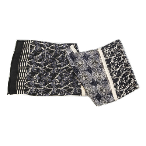 Chiffon Sheer #99 Black Ivory Gray