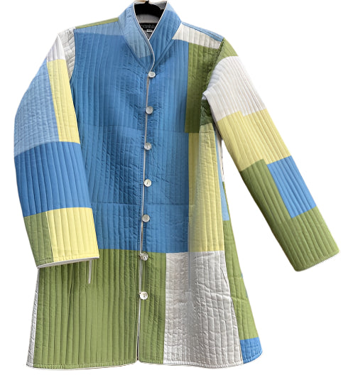 Quilted Silk Vest #226 Pastel