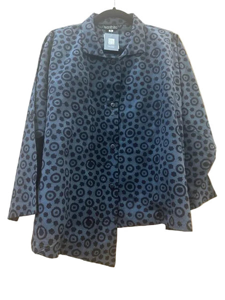 Mystic Shirt # Charcoal_Circles_Small_Large