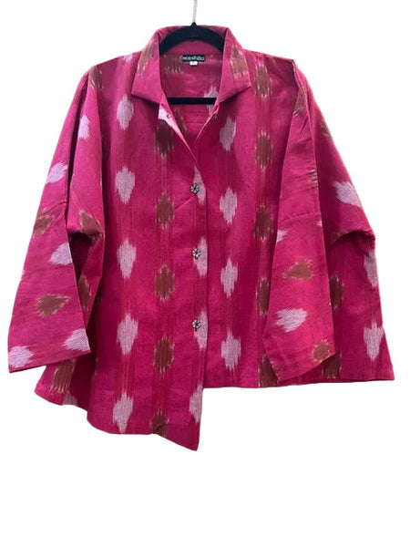 Mystic Shirt #Red_ikat_Small_Large