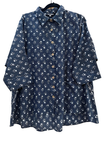 Mystic Shirt #Swing_Stripe_Blooms_XL