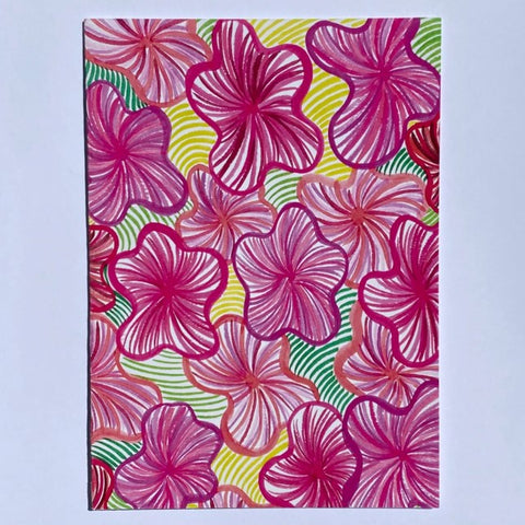 Hand Painted Pink Flower