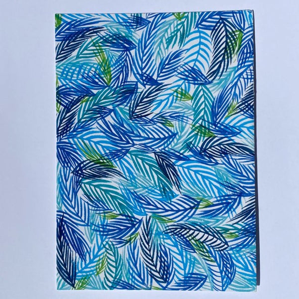 Hand Painted Blue Shade Leaf