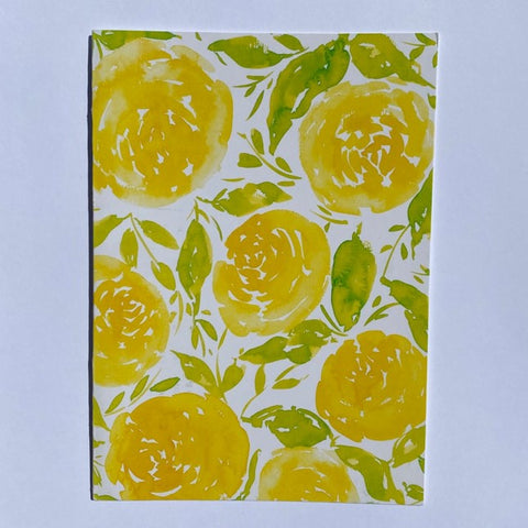 Hand Painted Yellow Peony
