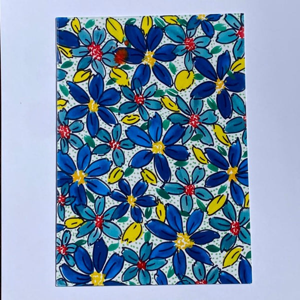 Hand Painted Assorted Small Blue Floral