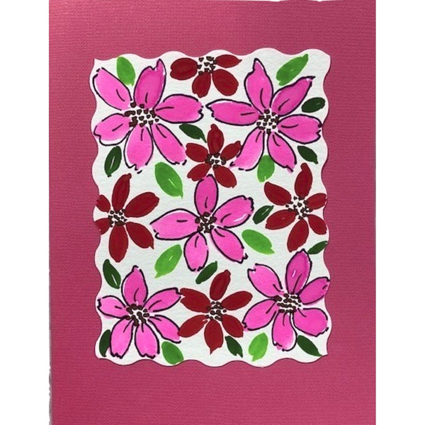 Hand Painted Fuschia Daisy