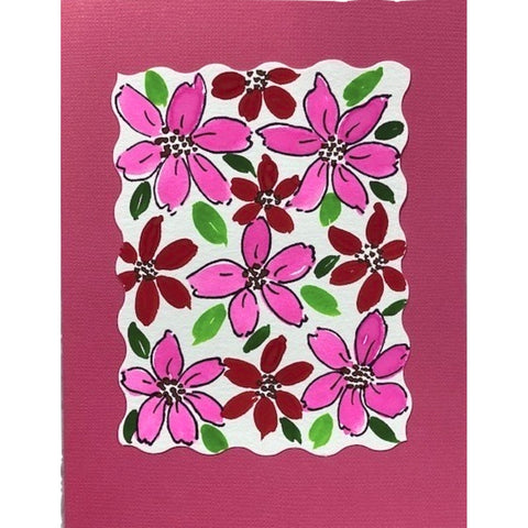 Hand Painted Fuschia Daisy