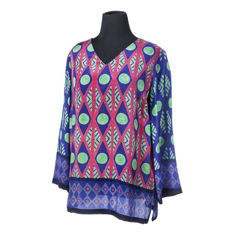 Silk Tunic #139 Navy