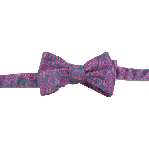 Bow Tie - Silver Roses #34