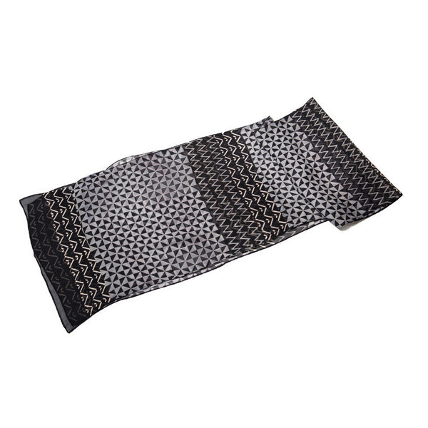 Chiffon Sheer #2 Black Ivory Grey