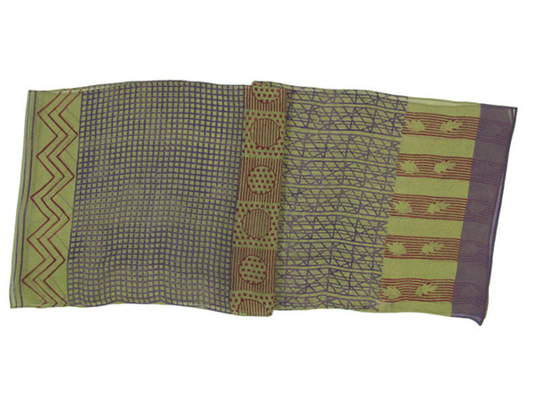 Silk Chiffon hand printed scarves - Harshita Designs