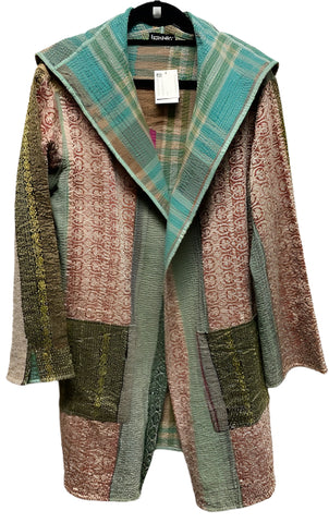 Cotton Kantha Jacket #45 Mossy