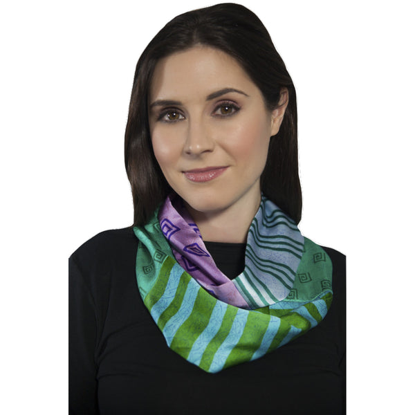 Infinity Scarf #12 Seagreen Lavender