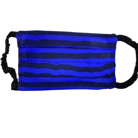 Elastic Pleated Mask in Ocean Stripe