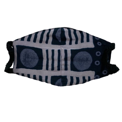 Elastic Mask in Black/Ivory/Gray Checkers
