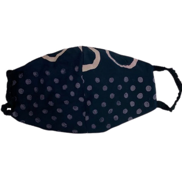 Elastic Mask in Black/Ivory Circlet