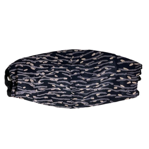 Elastic Mask in Black/Ivory/Gray Twig