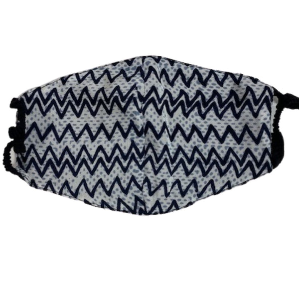 Elastic Mask in Black/White Zigzag