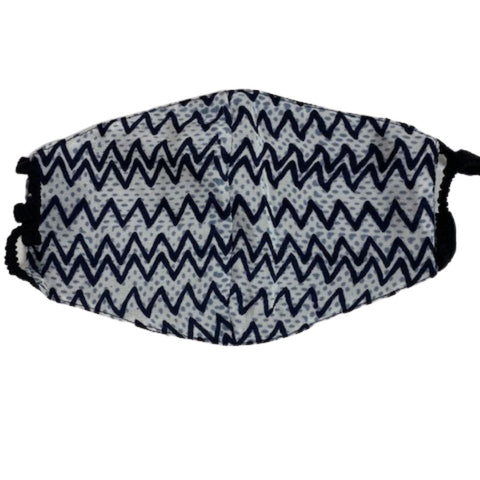 Elastic Mask in Black/White Zigzag