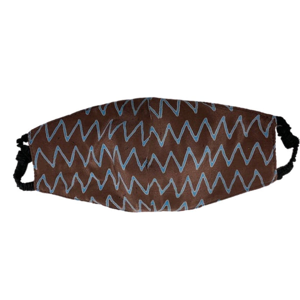 Elastic Mask in Brown Zigzag
