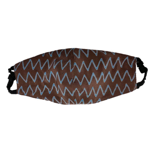 Elastic Mask in Brown Zigzag