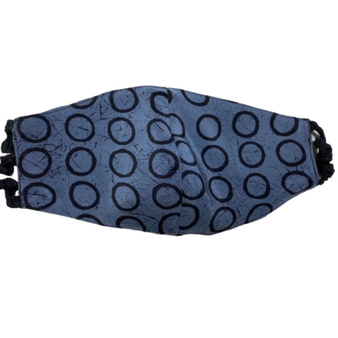 Elastic Mask in Charcoal Circles