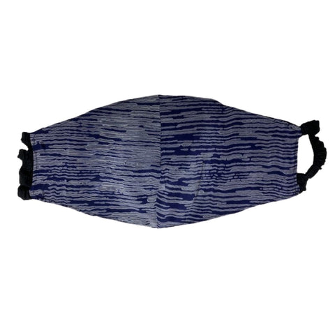 Elastic Mask in Navy Horizontal Bark