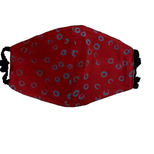 Elastic Mask in Sienna Dots