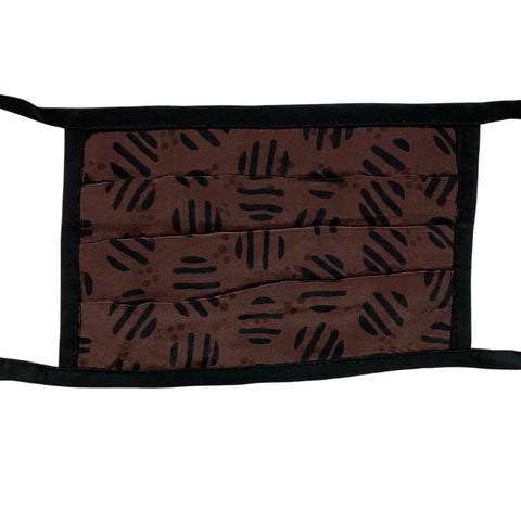 Tie-On Mask in Brown Circles