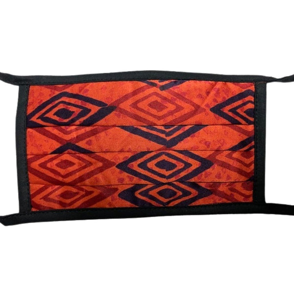 Tie-On Mask in Chilipepper Diamond