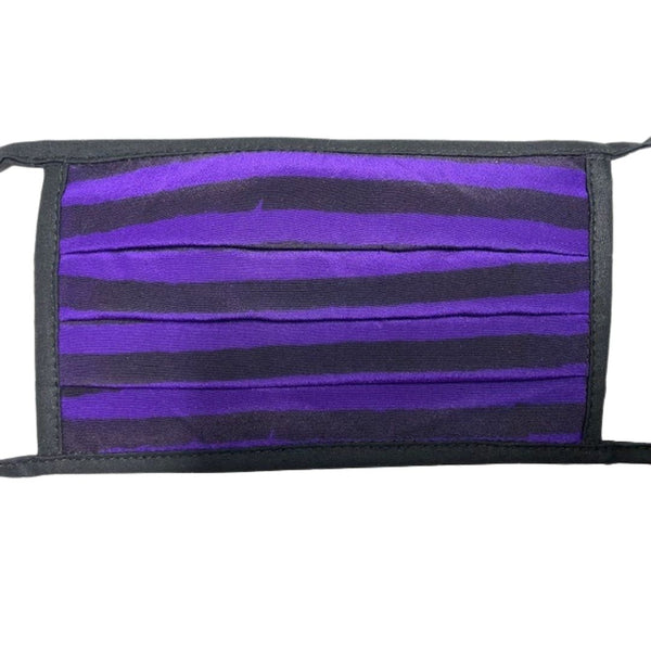 Tie-On Mask in Hyacinth Stripes