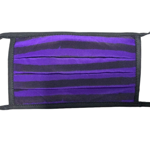 Tie-On Mask in Hyacinth Stripes