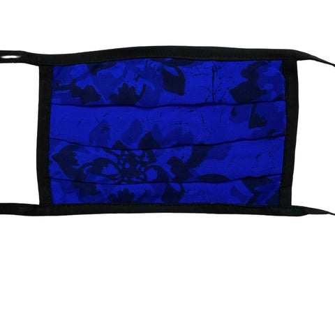 Tie-On Mask in Lapis Chrysanthemum