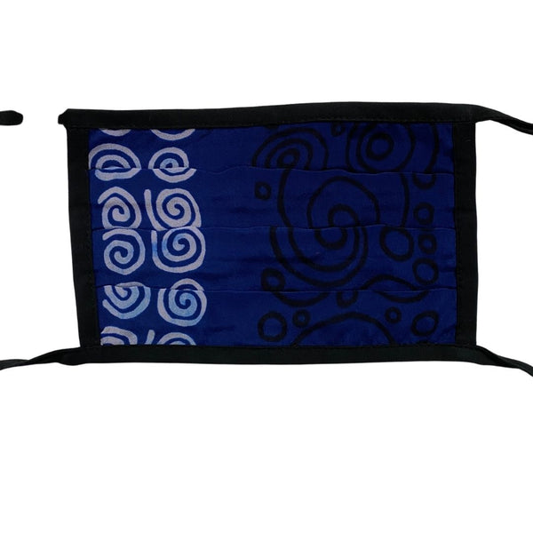 Tie-On Mask in Lapis Whirlpool