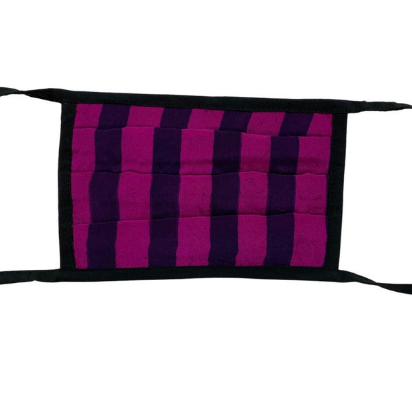 Tie-On Mask in Magenta Stripe