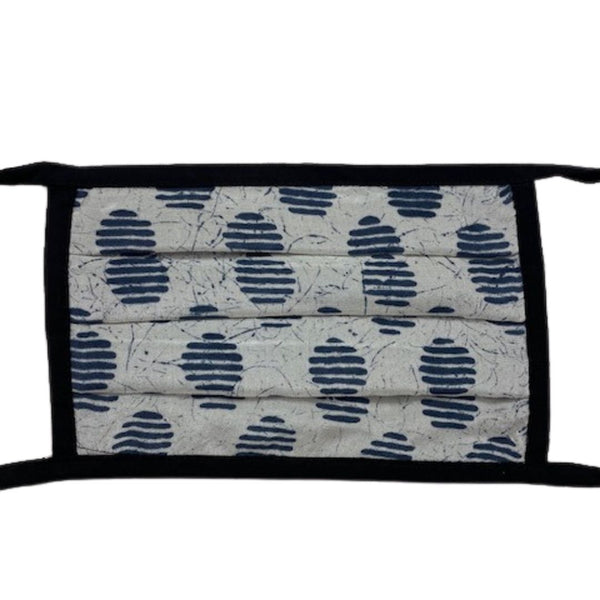 Tie-On Mask in Zebra Circles