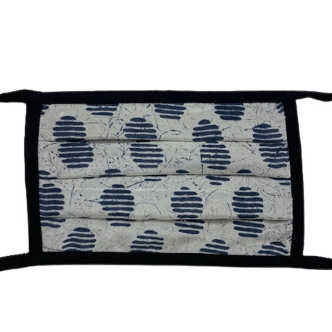 Tie-On Mask in Zebra Circles