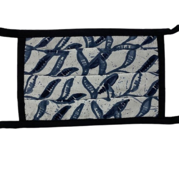 Tie-On Mask in Zebra Leaves