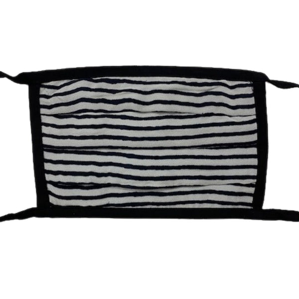 Tie-On Mask in Zebra Stripes