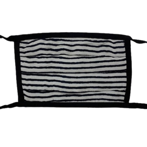 Tie-On Mask in Zebra Stripes