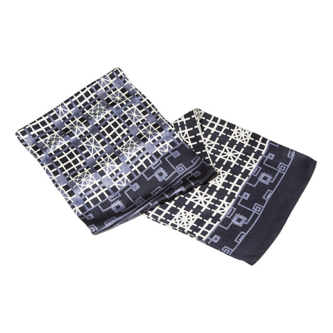 Silk Charmeuse Solo #101 Black Ivory Gray