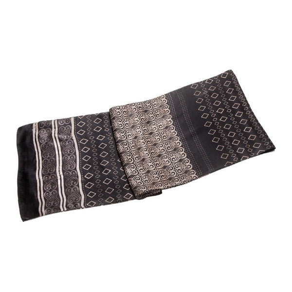 Silk Charmeuse Solo #72 Black Ivory Gray