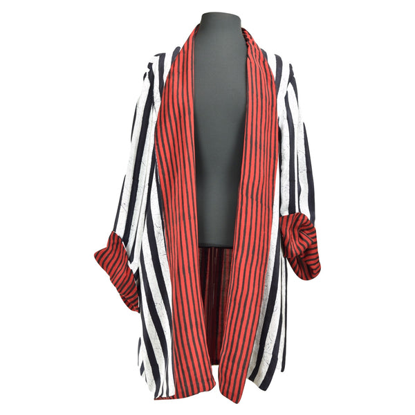 Traveller Jacket #3 Black Red Stripe