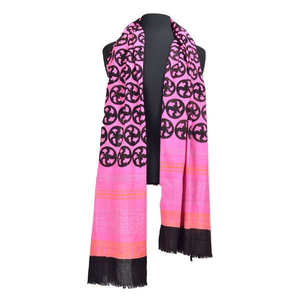 Wool Shawl #7 Fuchsia