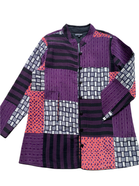 Quilted Silk Vest #54 Periwinkle