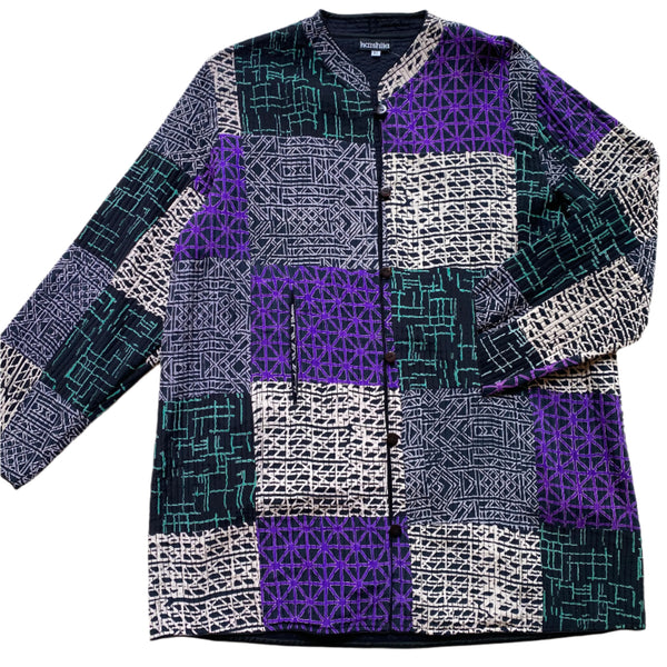 Quilted Silk Vest #36 Lights at Night